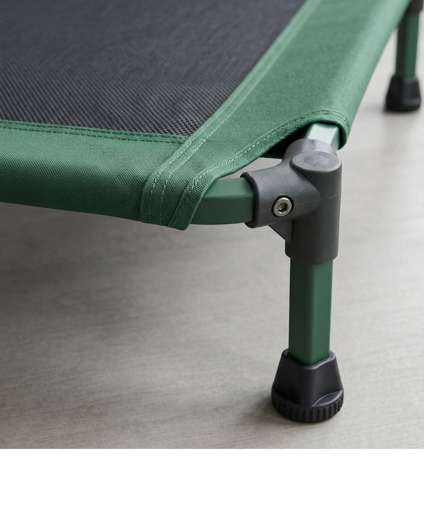 Yfbkn Large Aluminum Frame Mesh Dog Cot Forest Green 44 Inch - Detail view