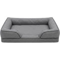 Yfbkn Large Four Bolster Dog Bed Heather Gray 42 Inch - Product view