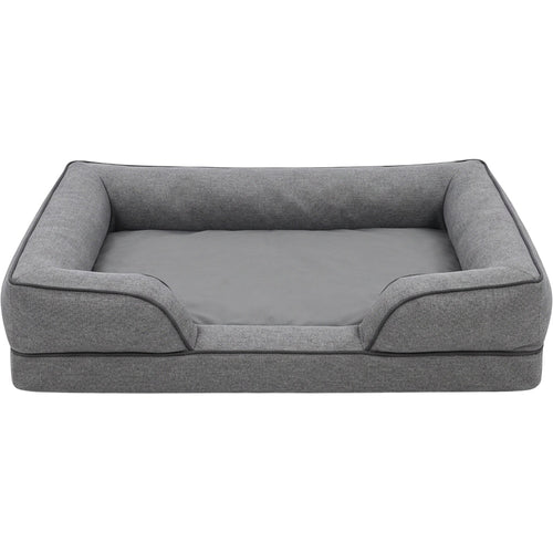 Yfbkn Large Four Bolster Dog Bed Heather Gray 42 Inch - Product view