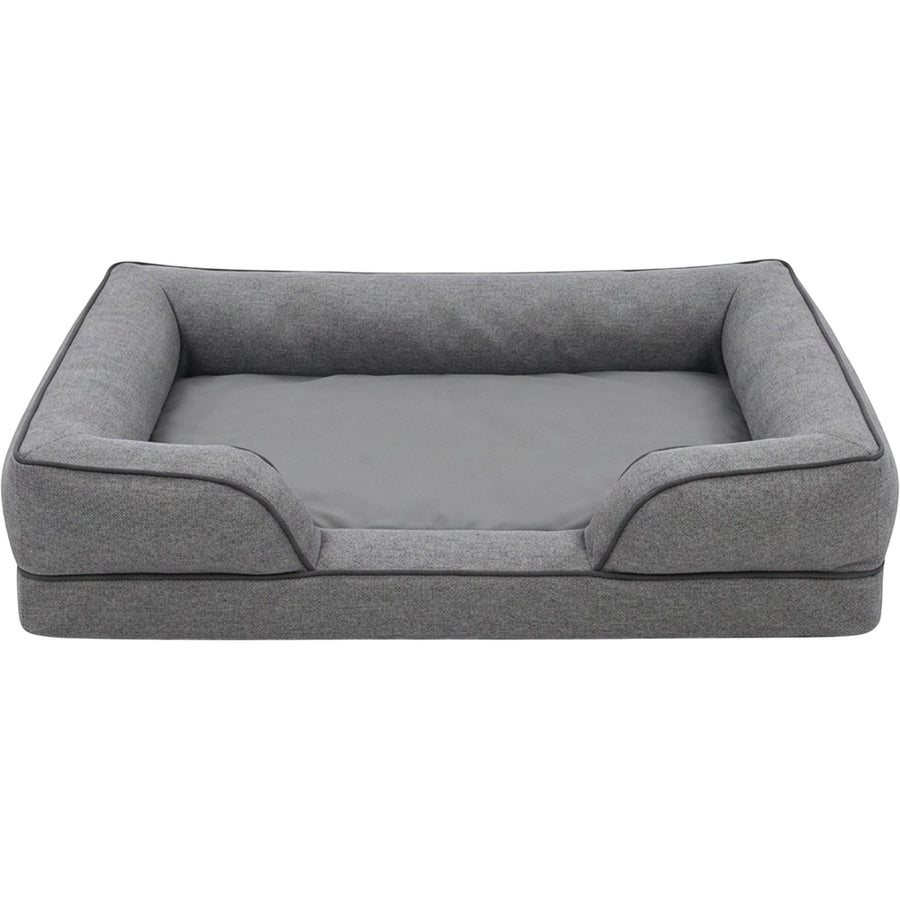 Yfbkn Large Four Bolster Dog Bed Heather Gray 42 Inch