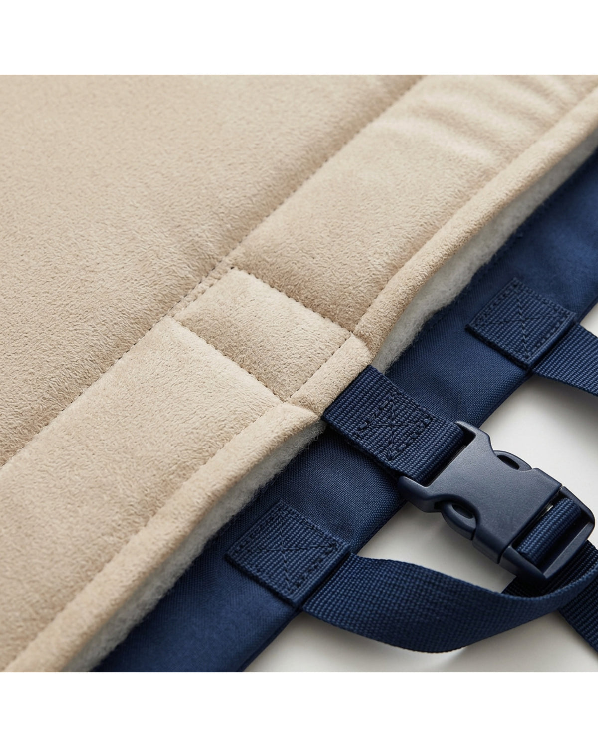 Yfbkn Large Three Panel Roll Up Dog Mat Sand Navy 48 Inch - Detail view