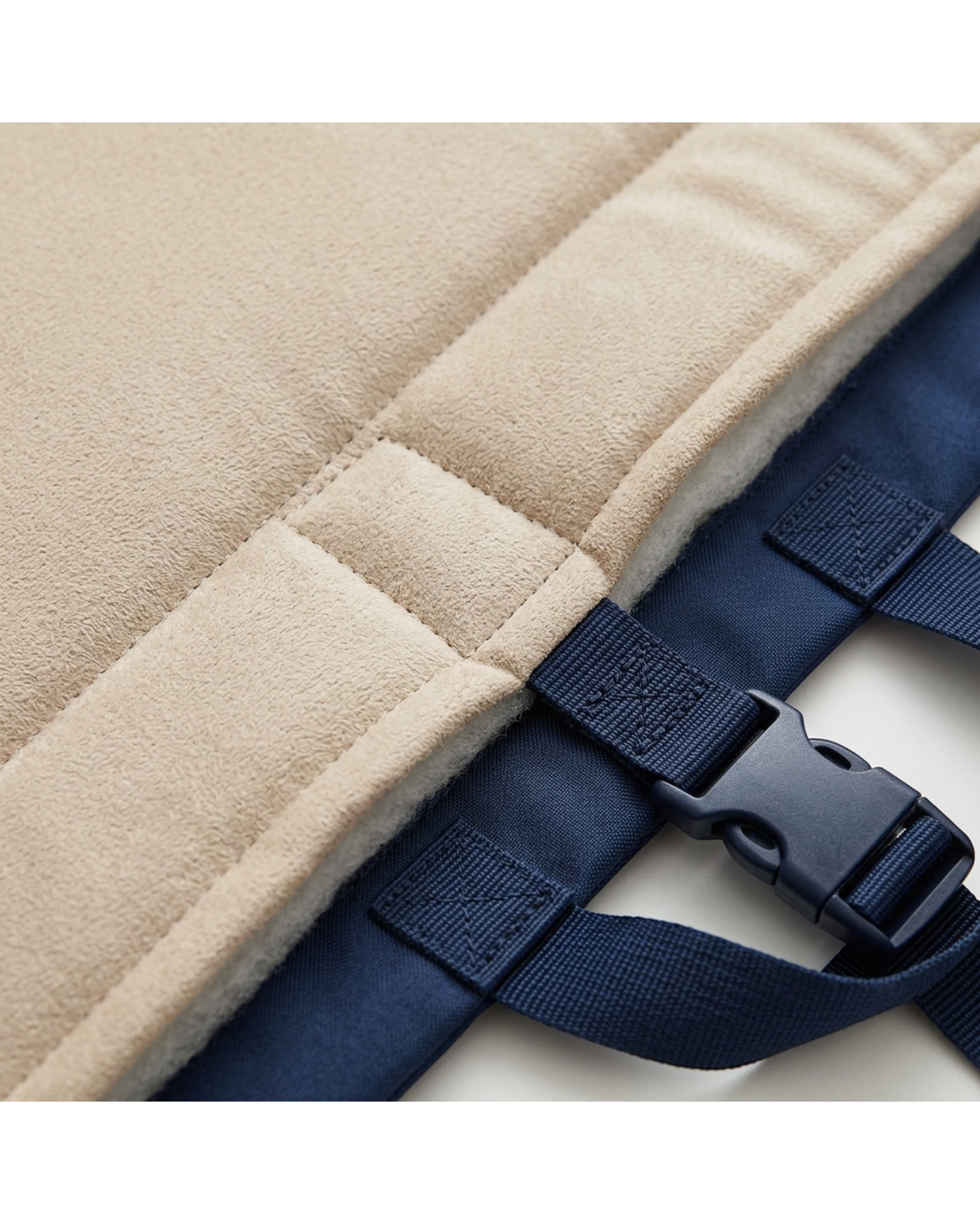 Yfbkn Large Three Panel Roll Up Dog Mat Sand Navy 48 Inch - Detail view
