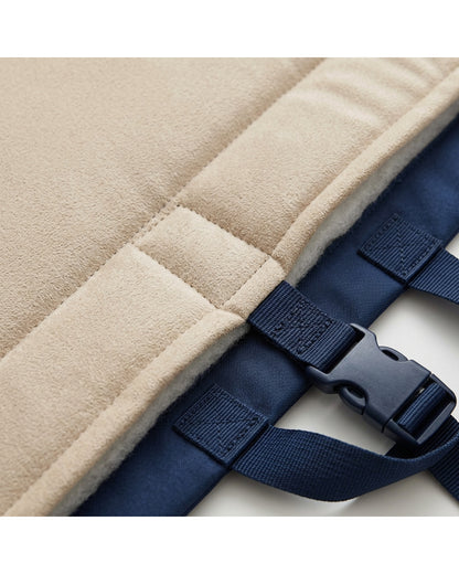Yfbkn Large Three Panel Roll Up Dog Mat Sand Navy 48 Inch - Detail view